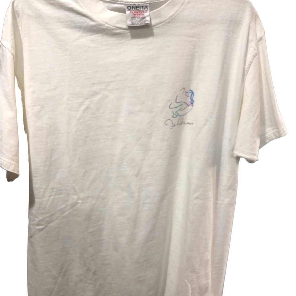 John Lennon Estate Art Tee double sided, large image on back Oneita Tag Cotton - Picture 2 of 16